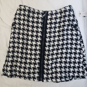 Anthropologie Houndstooth Mini Skirt